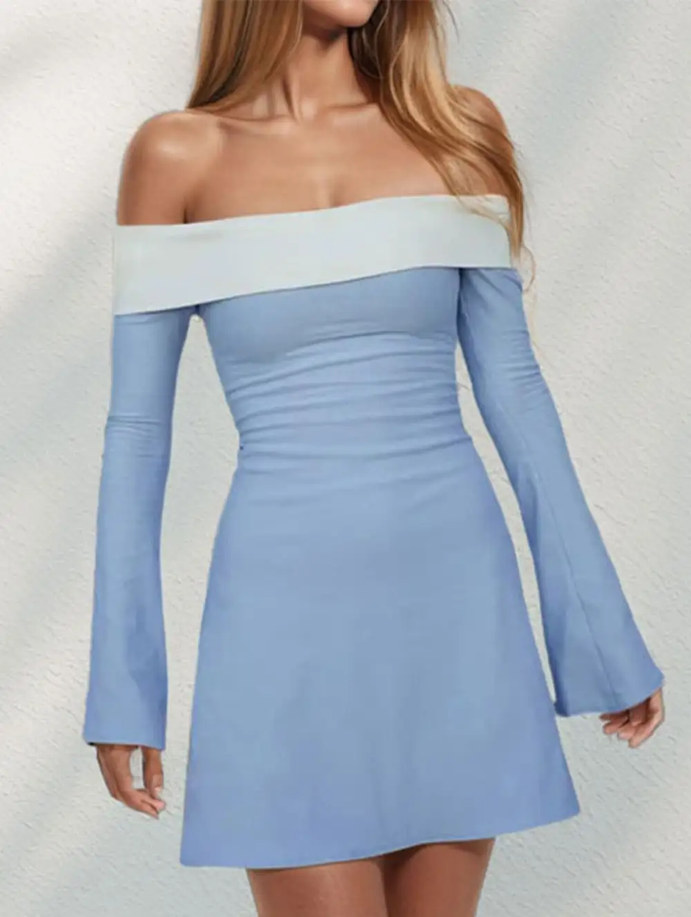 Off-Shoulder Slim-Fit Waist Dress