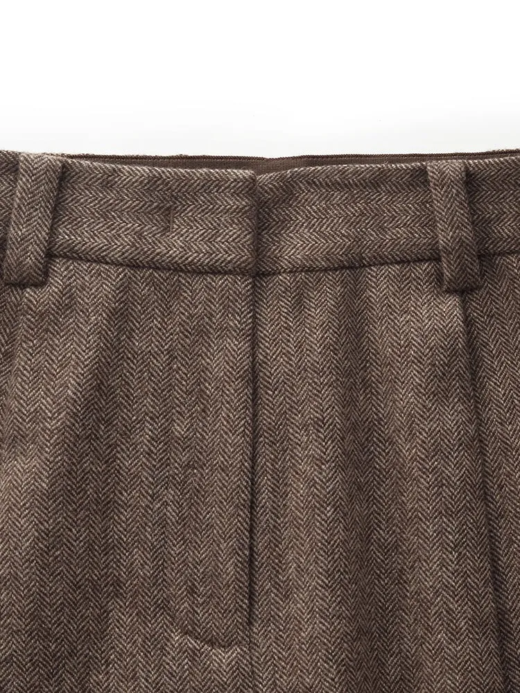 Washable Wool Women Full Length Pants