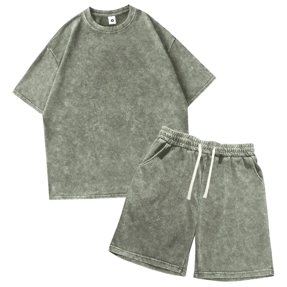 Men's classic two-piece soft stretch cotton loungewear set