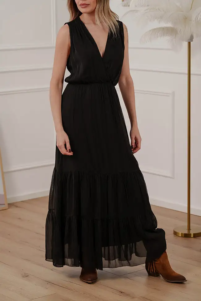 Easygoing Maxi V Neck Dress