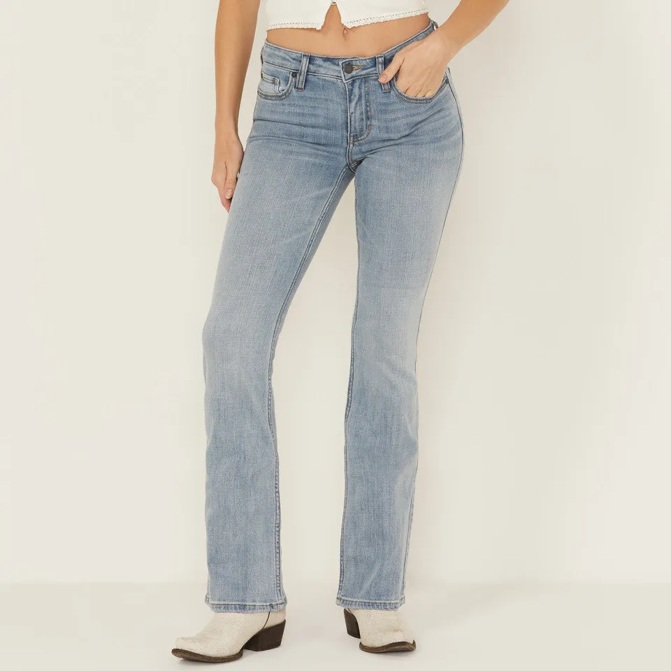 Classic Mid Rise Bootcut Stretch Denim Jeans