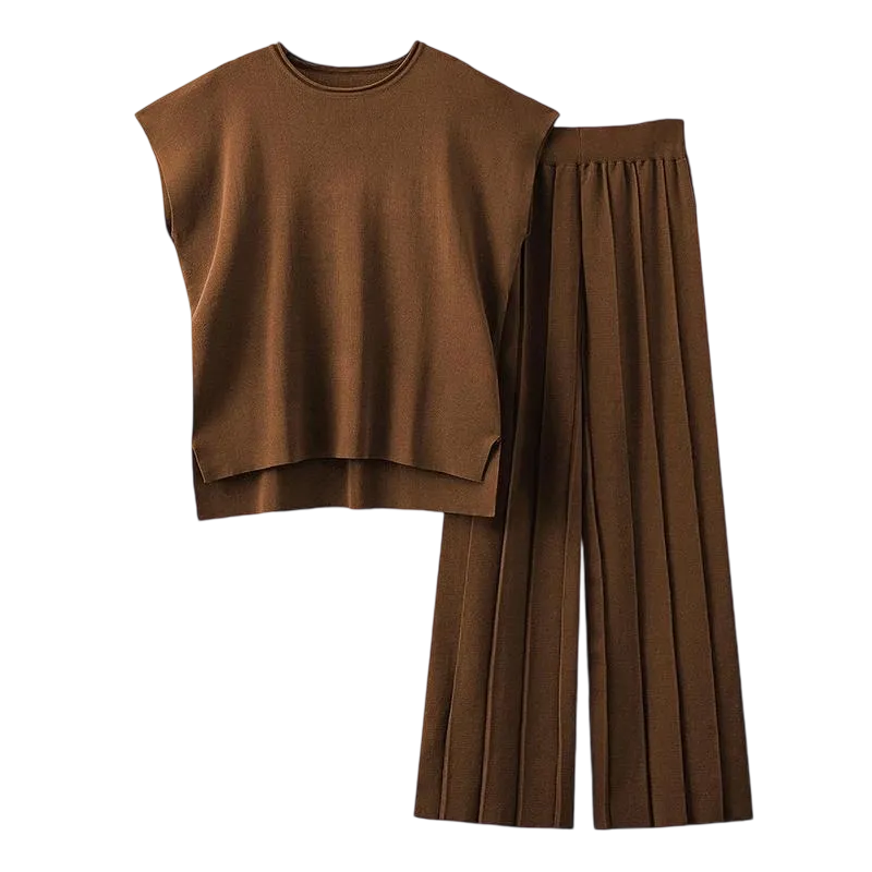 6PACK/9PACK-Knit Pullover Tops High Waisted Pants Outfits