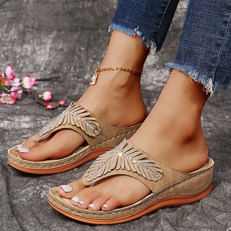 Classic Leather Orthopedic Flip-flop Sandals（⚡Clearance Sale）
