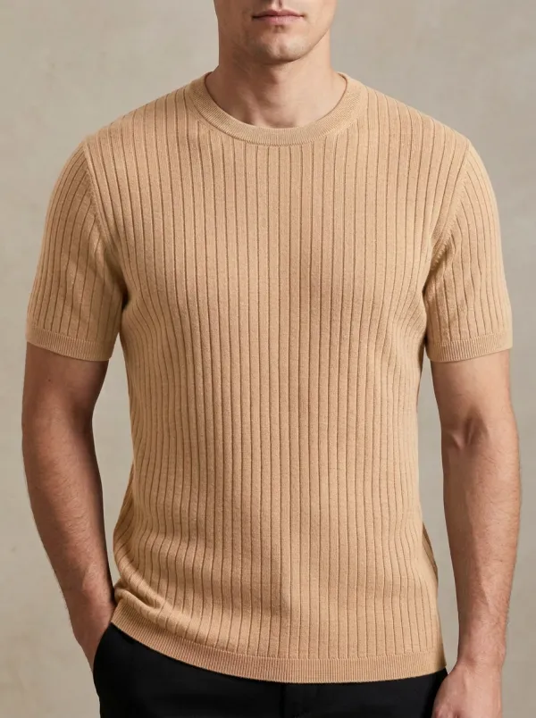 Modern Layering Men's Knit Crew-Neck T-Shirt
