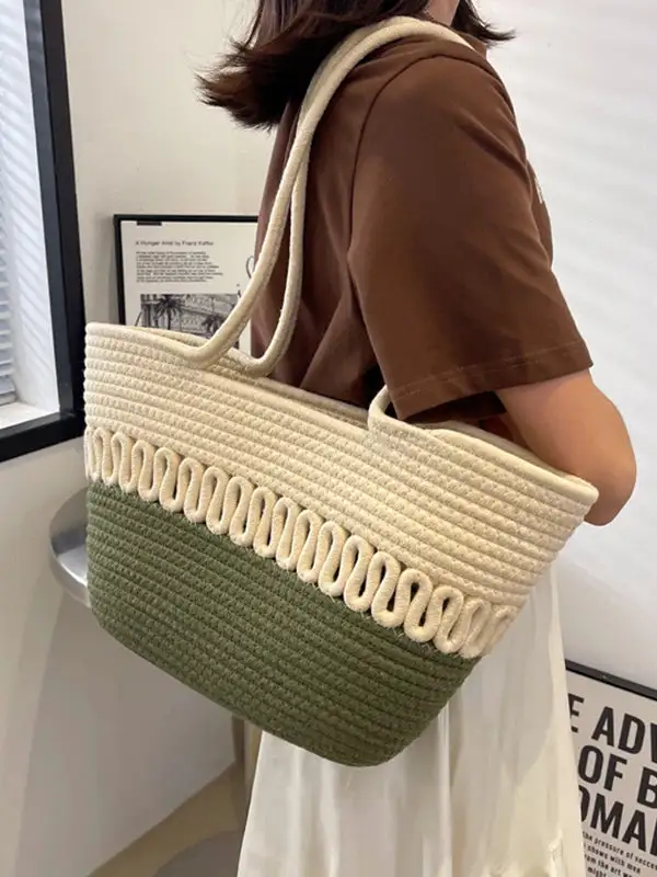Refined Woven Shoulder Bag