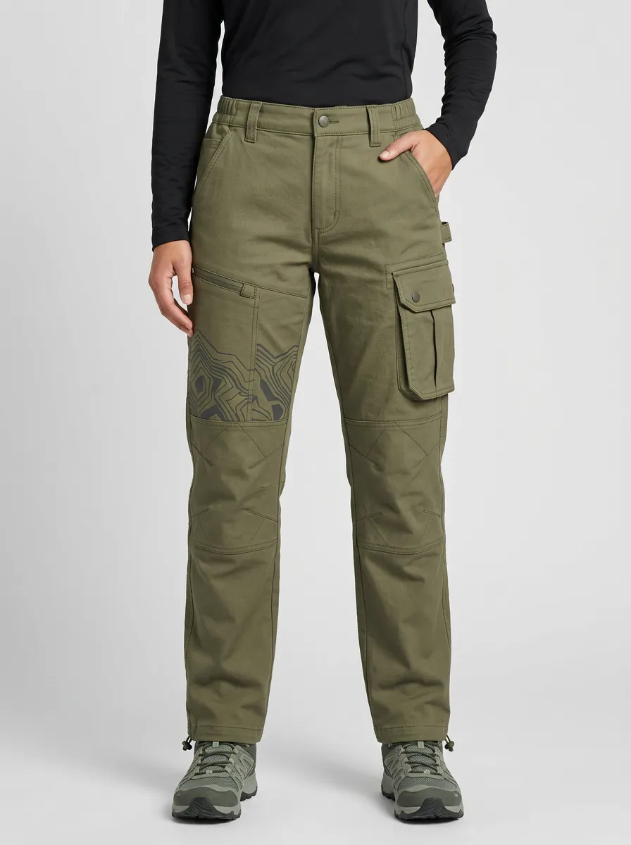 Outdoor Topographic Map Tactical Terrain Cargo Pants