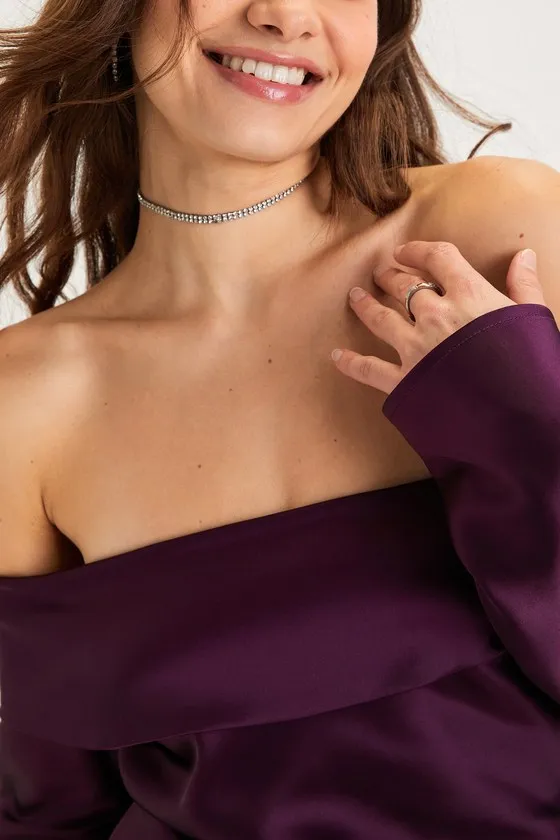 Luxurious Vision Light Yellow Satin Off-the-Shoulder Mini Dress