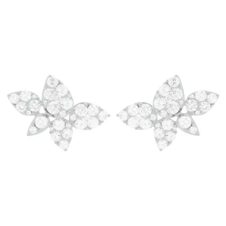 Curved Petite Gem Detail Earrings