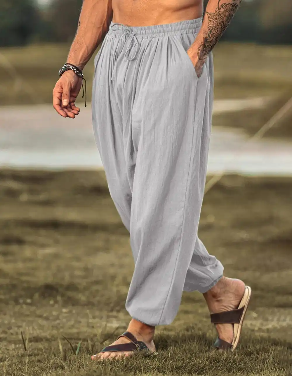 Loose Fit Linen Pants