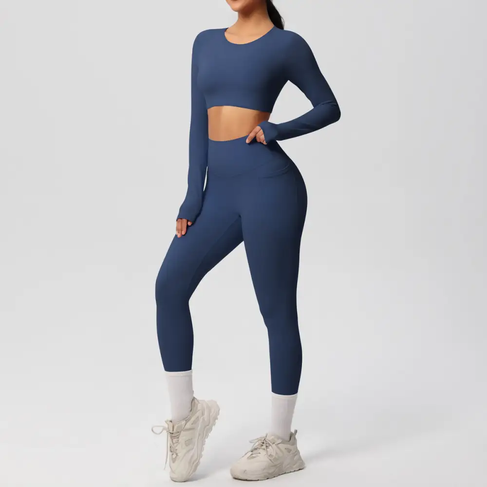 Brushed High-Waist Two-Piece Activewear Active Set