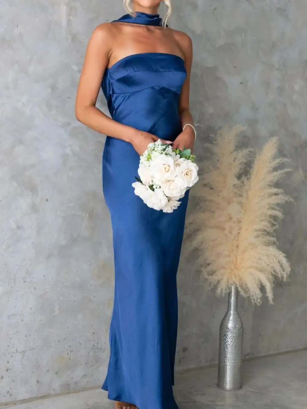 Lightweight Feel Satin Maxi Dress