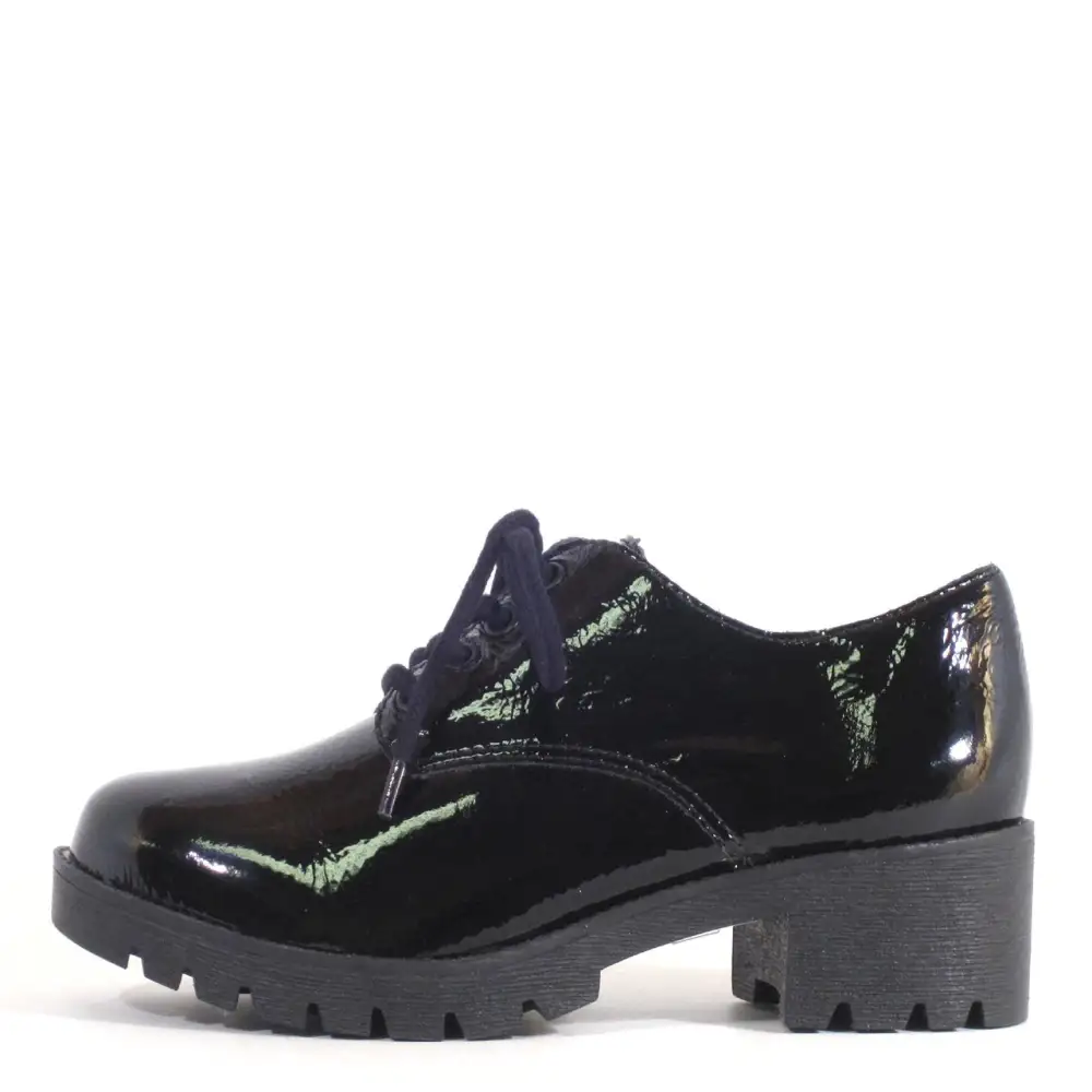 Chunky Lug Sole Lace Up Flats