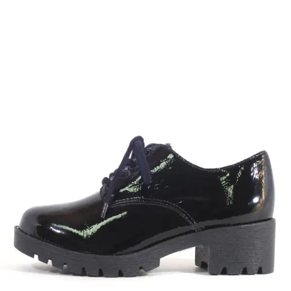 Chunky Lug Sole Lace Up Flats