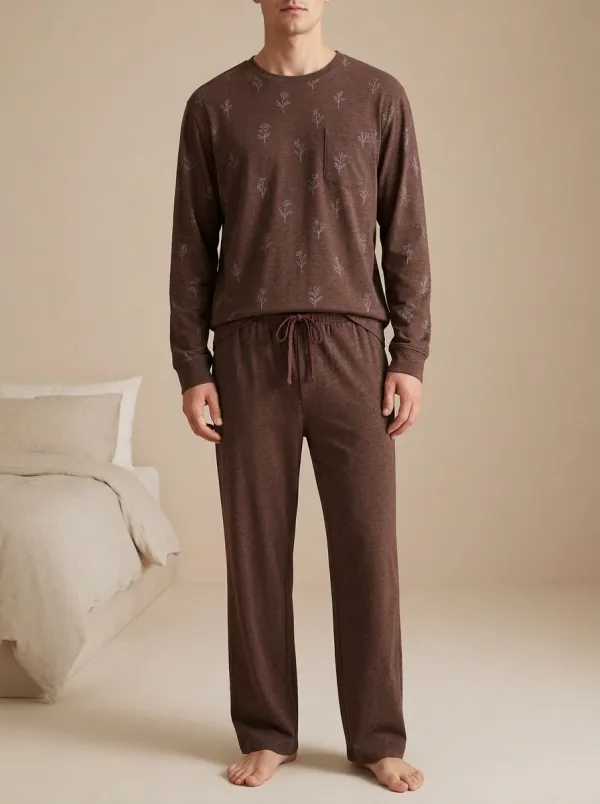 Refined Silhouette Classic Men's Pajama Set