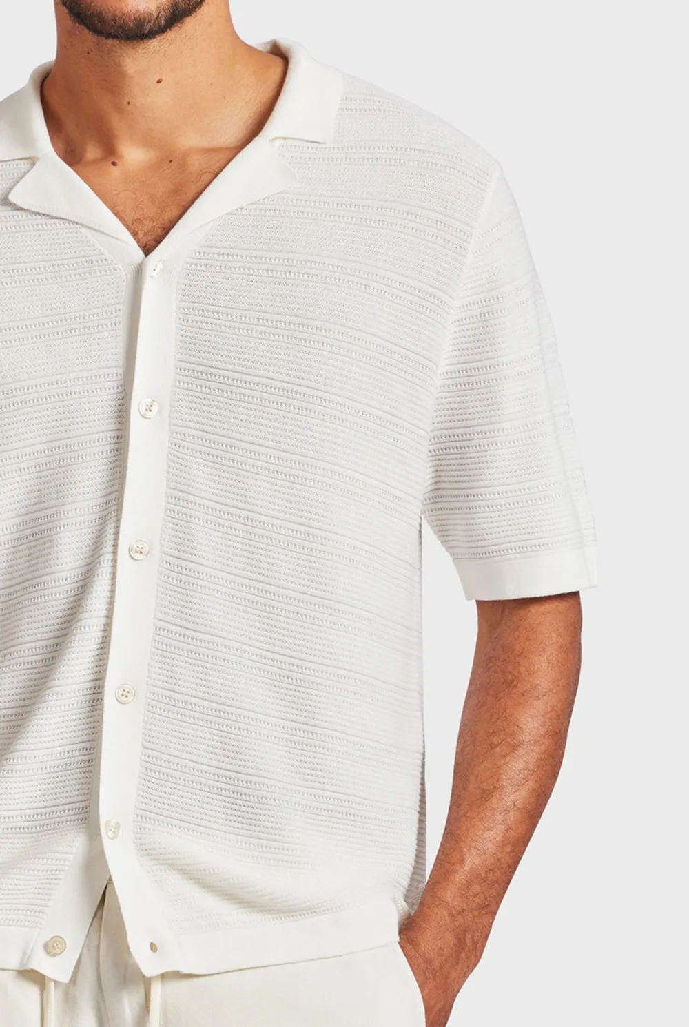 Monterey Knit SS Shirt-Natural