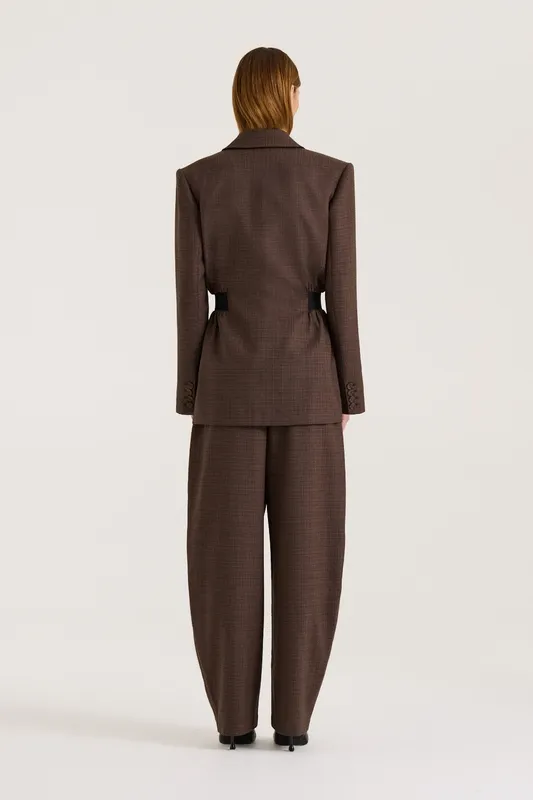 Ganache Cinched Waist Longline Blazer