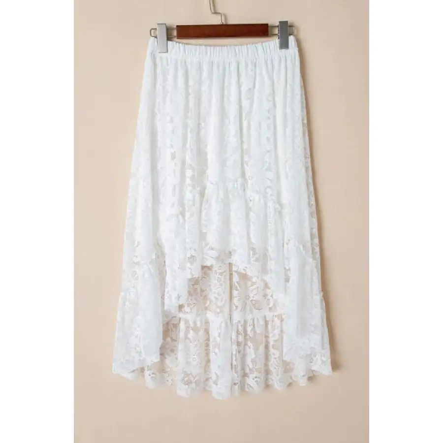 Lace High Low Skirt