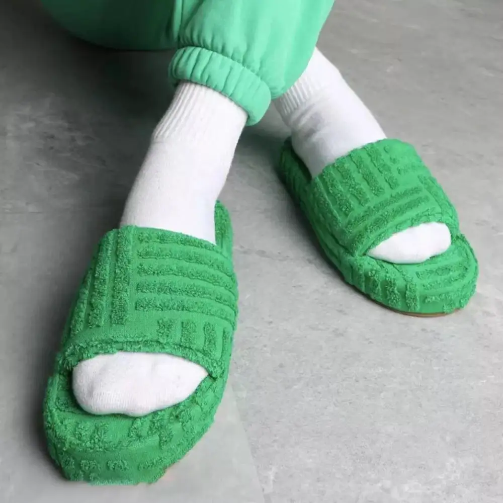 Refined Open Toe Platform Slippers