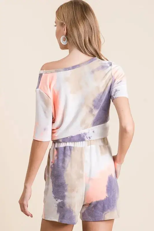 Everyday Tie Dye Terry Shorts with Drawstring