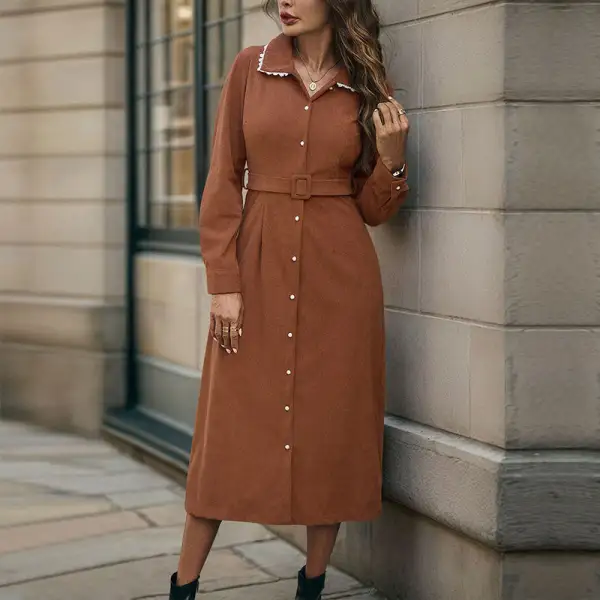 Women's Shirt Slit Dress