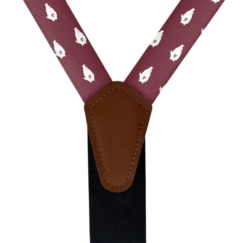 Samoyed Dog Theme Suspenders