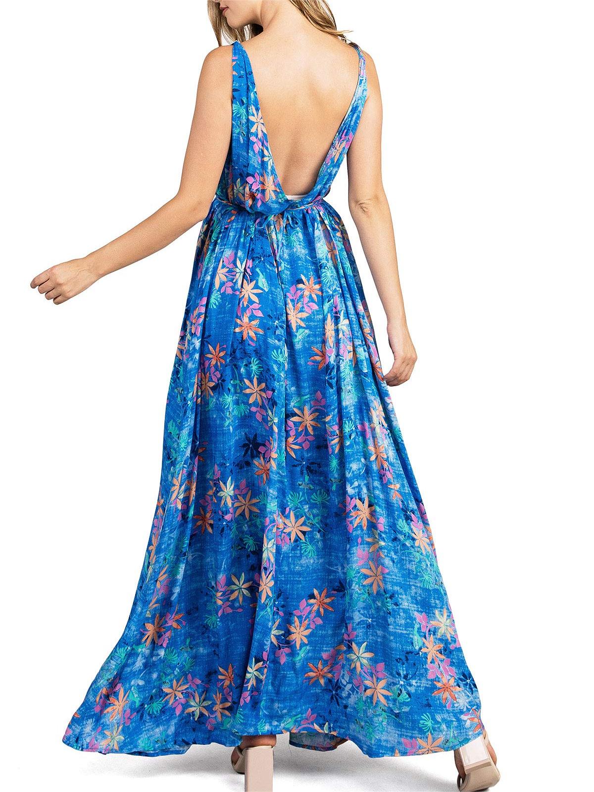 Blue Boho - Print Maxi Dress