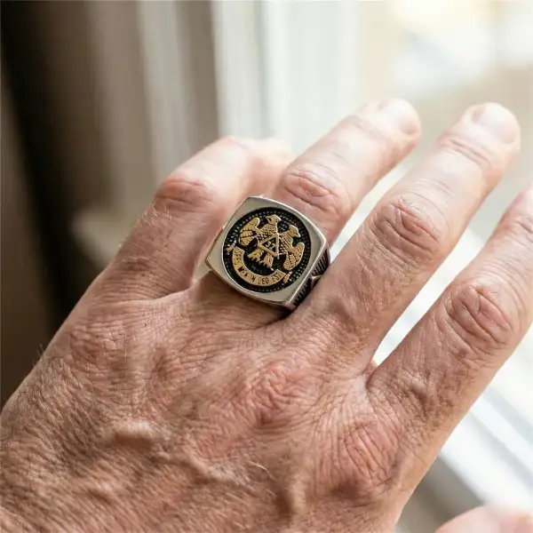 Men's Masonic Degree Ring