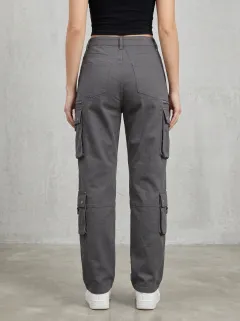 Lifestyle Techwear Style Street Style Women's Multi Pocket Cargo Pants