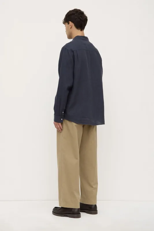Navy Everyday Linen Button-Up Shirt