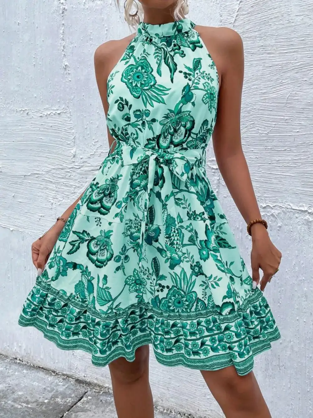 Tie Detail Mini Dress