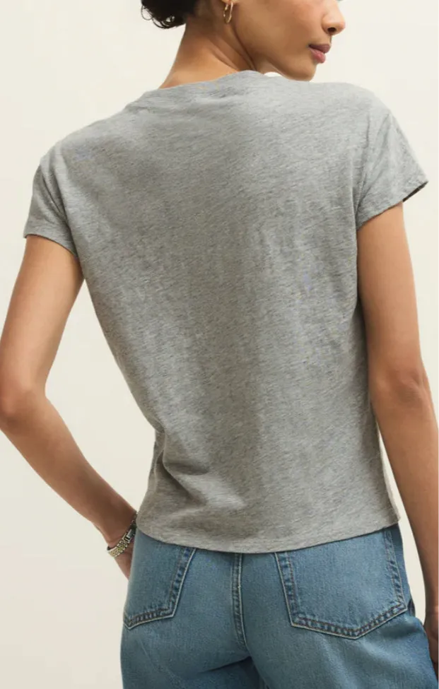 Short Sleeve Crew Neck Slub Tee