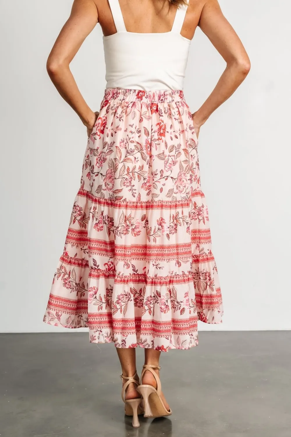 Pink Loose Layered Comfortable Skirt