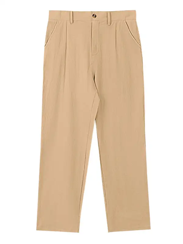 Men's Full Size Relaxed Fit Pleated Pants Plus