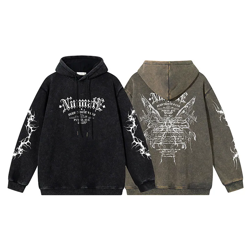 Oversized Vintage Butterfly Hoodie