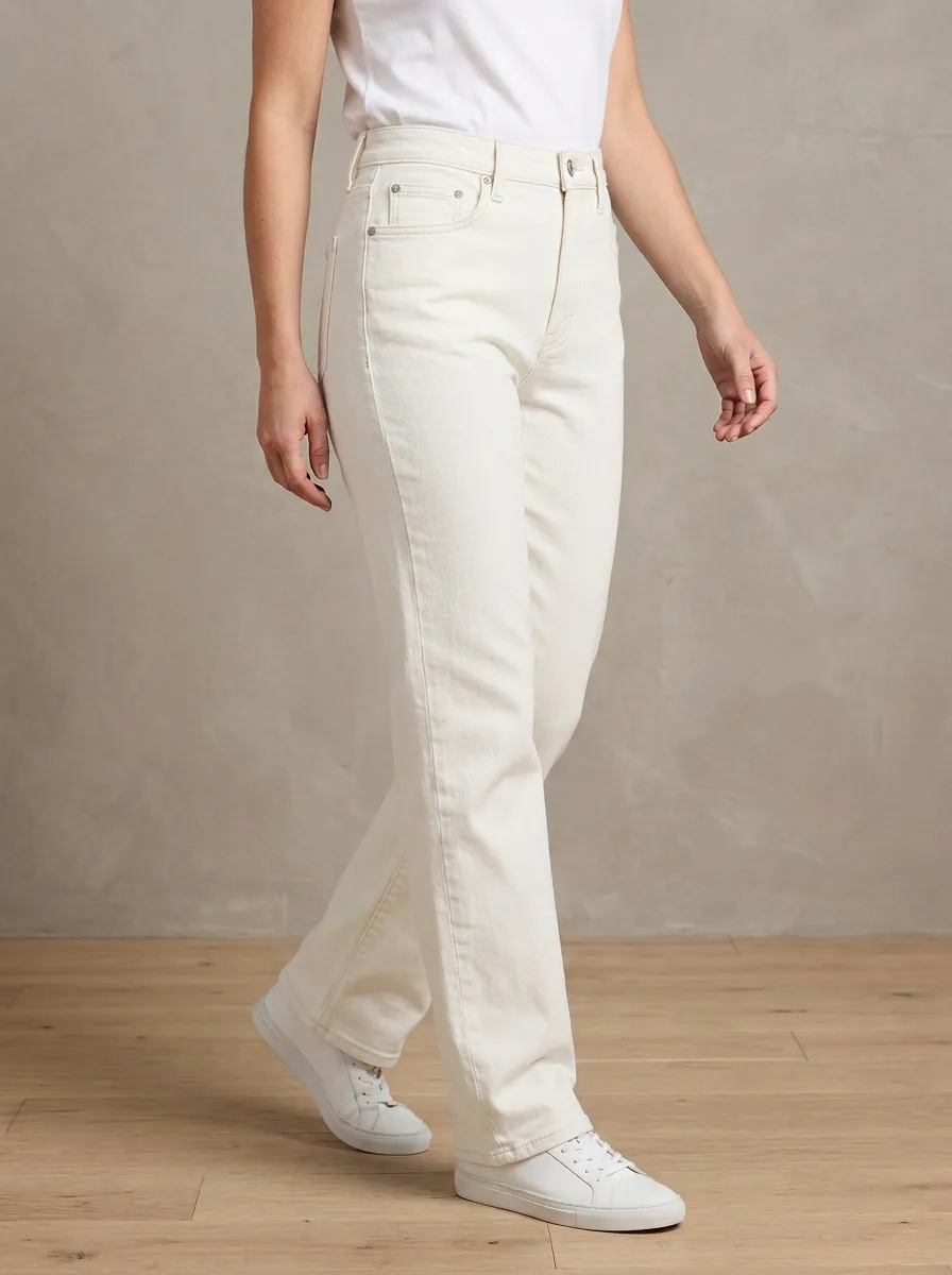 City-Casual High-Rise Denim Jeans