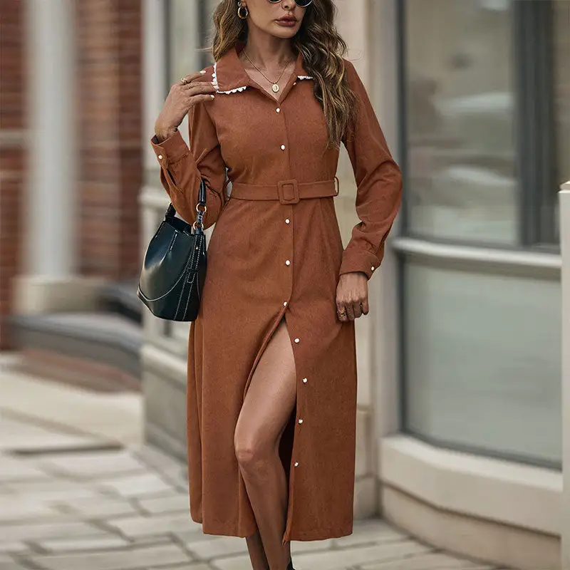 Women's Shirt Slit Dress