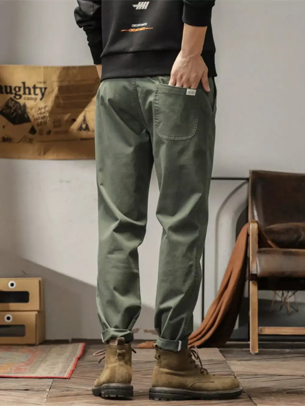Men's Plus Size Casual Style Slim Fit Ankle