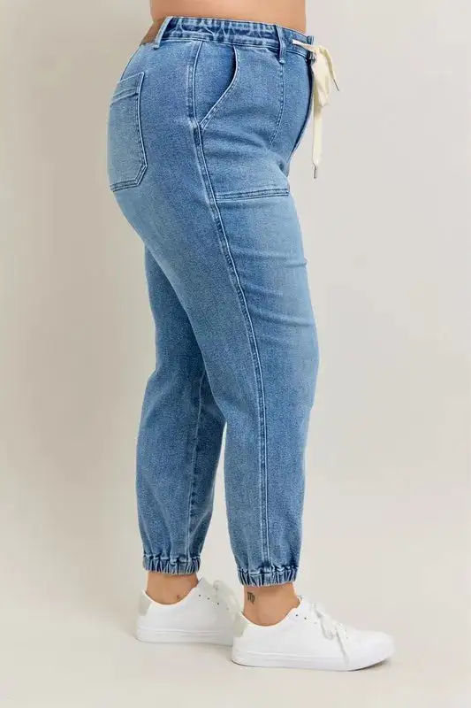 High Waist Jogger Plus Denim Jeans