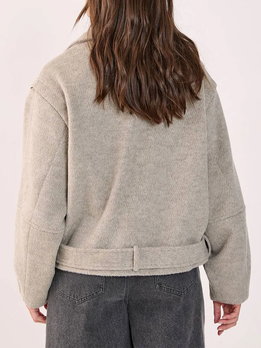 Women'S Oversized Wool Moto Jacket