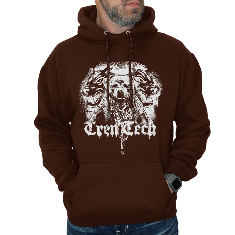 Fierce Bulldog Print Hooded Sweatshirt