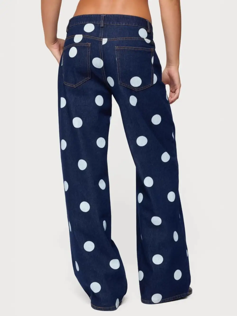 Relaxed Wide Leg Denim Jeans