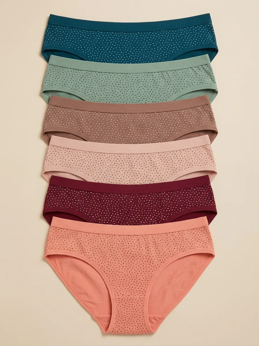 Women's Polka Dot Hipster Briefs 6-Pack