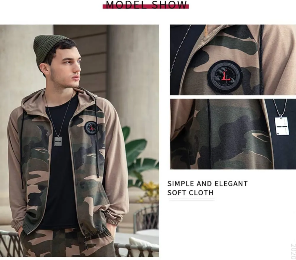 Casual Comfy Camo Suits for Men