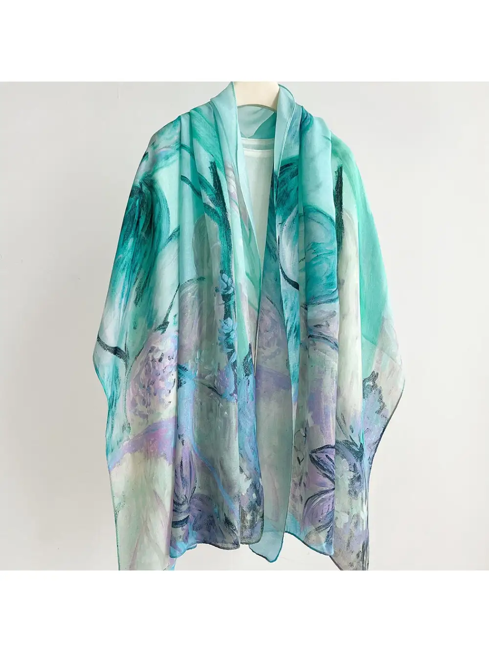 Soft Tone Abstract Printed Summer Wrap Scarf