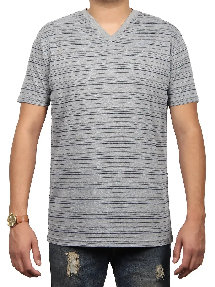 Striped Jersey Men's Button Down T-Shirt