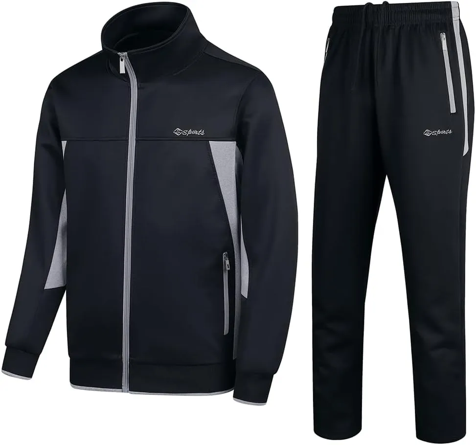 Men's Casual Athletic Tracksuit Long Sleeve Sweatsuit