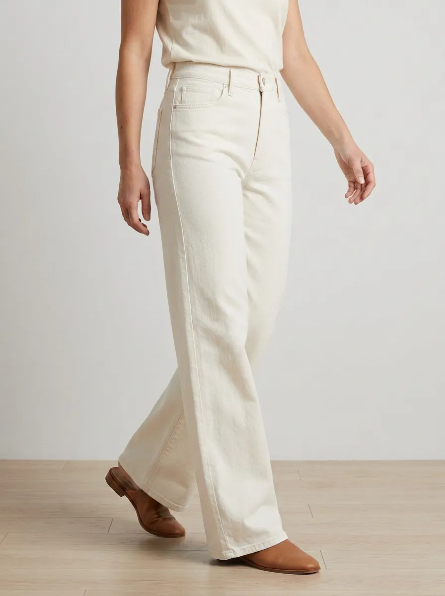Day-to-Day High-Rise Wide-Leg Denim Jeans