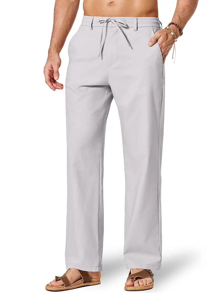 Comfort Lightweight Cotton Linen Drawstring Pants