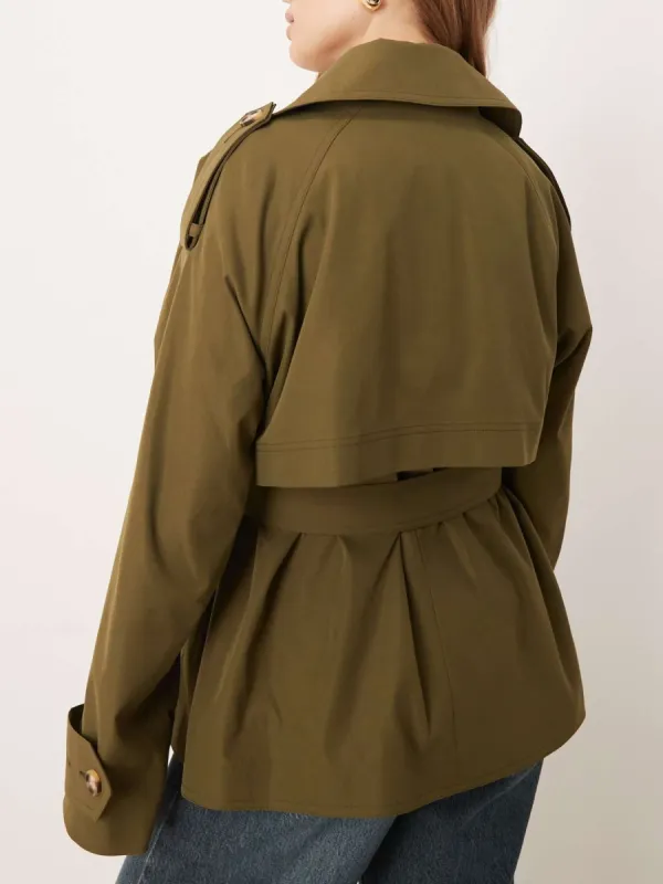 Double-Breasted Belted Trench Coat