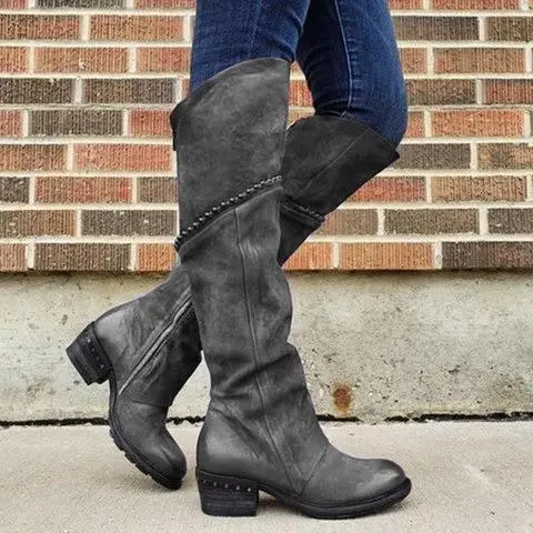 Vintage Style Suede Winter Boots